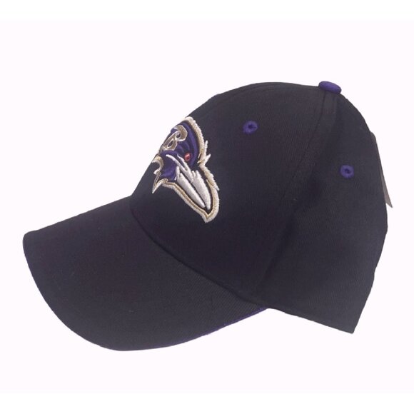 Baltimore Ravens Black Embroidered Logo Cap Hat NEW Fast Ship - Picture 3 of 7